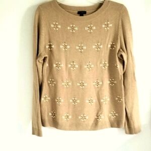 Talbots Cashmere Wool Beaded sweater